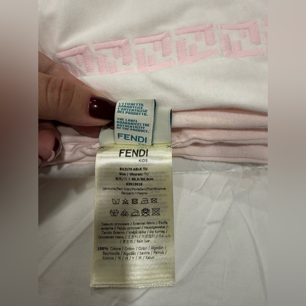 Fendi Blush Pink and White Throw - Picture 4 of 4